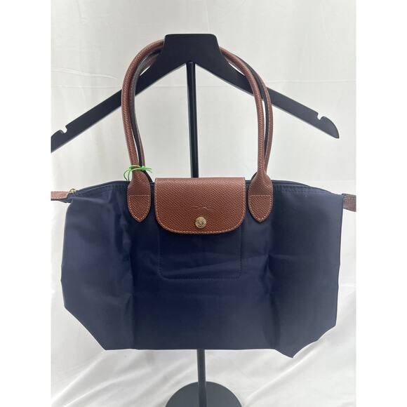 Long champ Navy Pliage medium tote bag - Picture 1 of 5